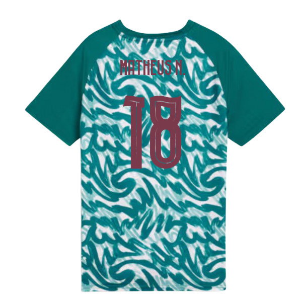 2026-2027 Portugal Warm Up Jersey (Green) - Kids (Matheus N. 18)-SoccerKits Hub | Buy Soccer Jerseys Online